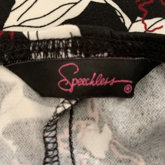 ❤️Speechless Black & White Floral Halter Dress Red - Picture 9 of 9